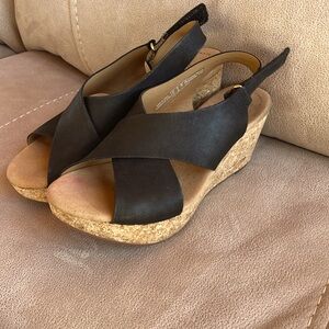 Cute pair of black wedges